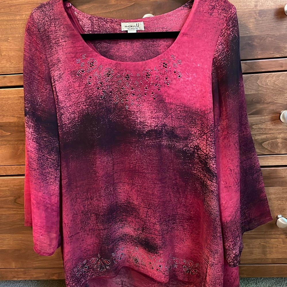 Beautiful Oneworld Blouse with Crystal embellishments